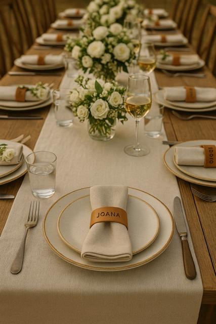 Argolas de Couro Personalizadas Feitas à Mão