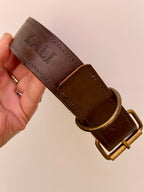 Collier pour chien en cuir avec doublure rembourrée et personnalisation | Fait main et rembourré 