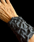 Limited Edition Black Leather Bracelet - Structured Texture