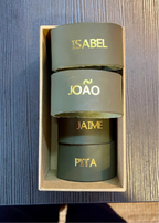 Argola de Guardanapo Personalizada - Couro com Gravação Manual Hot Foil