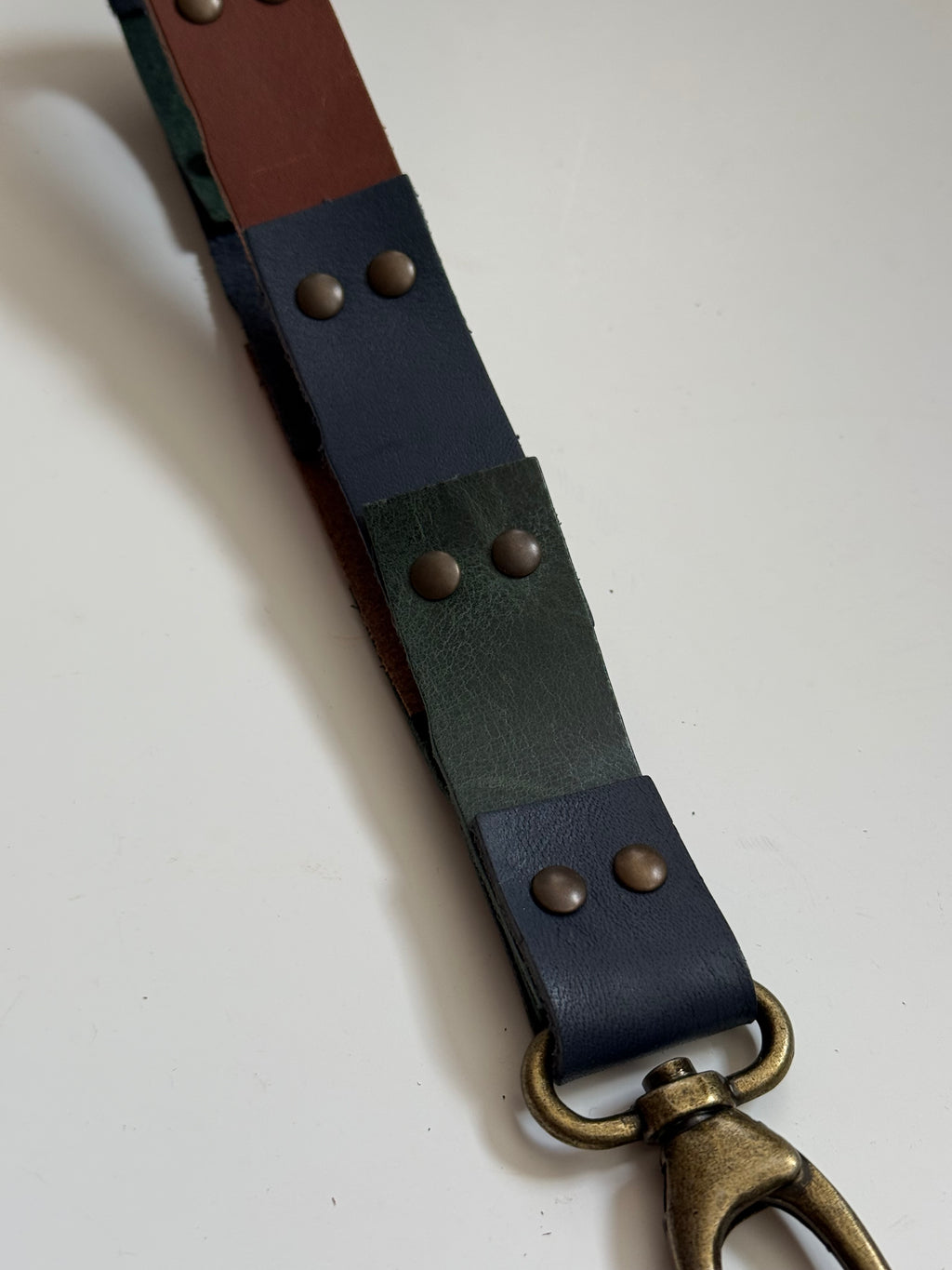 Leather Keychain Lanyard with Carabiner