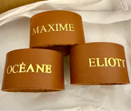 Argola de Guardanapo Personalizada - Couro com Gravação Manual Hot Foil