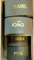 Argola de Guardanapo Personalizada - Couro com Gravação Manual Hot Foil