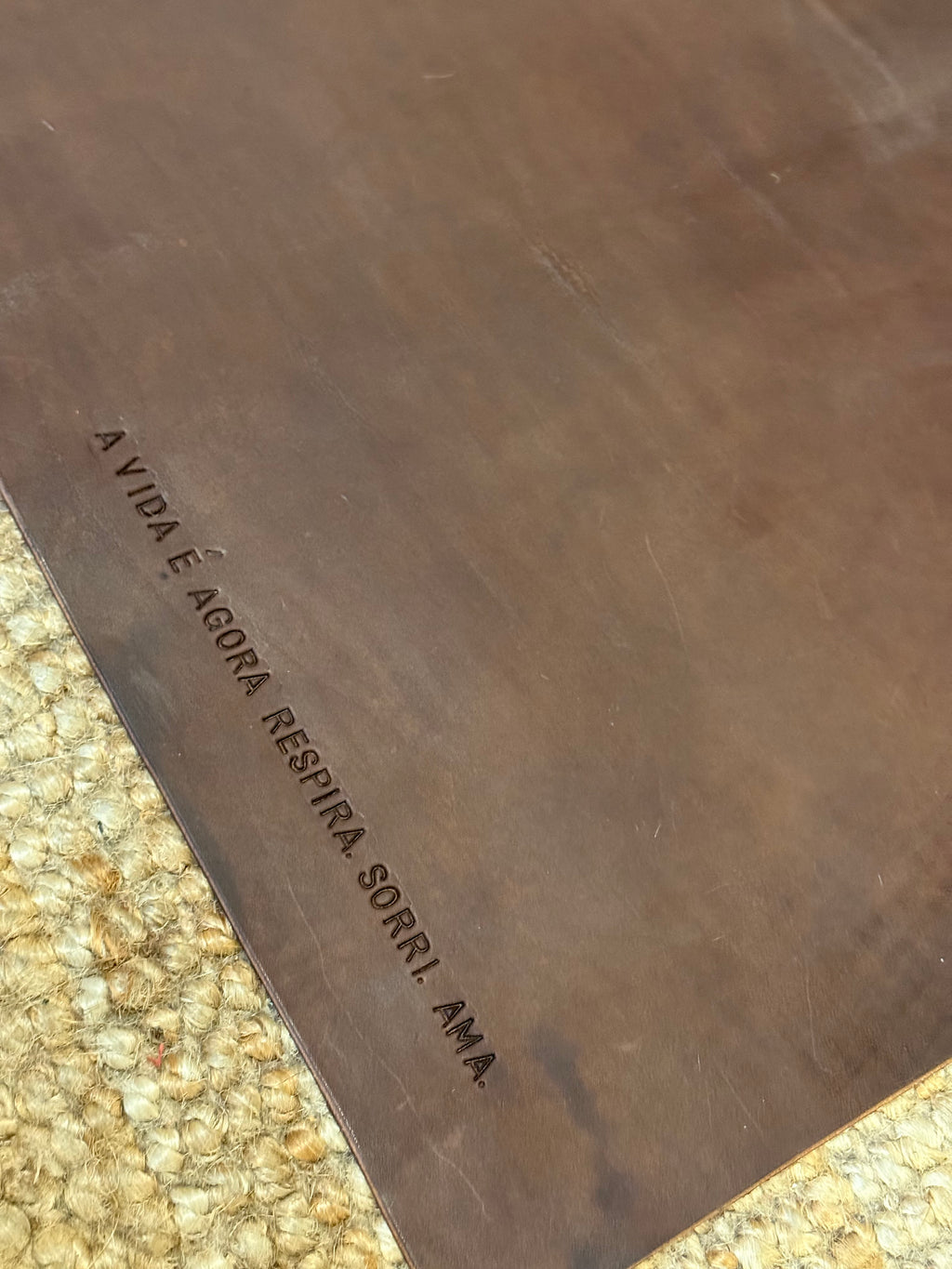 Tapete de Secretária em Pele com Personalização