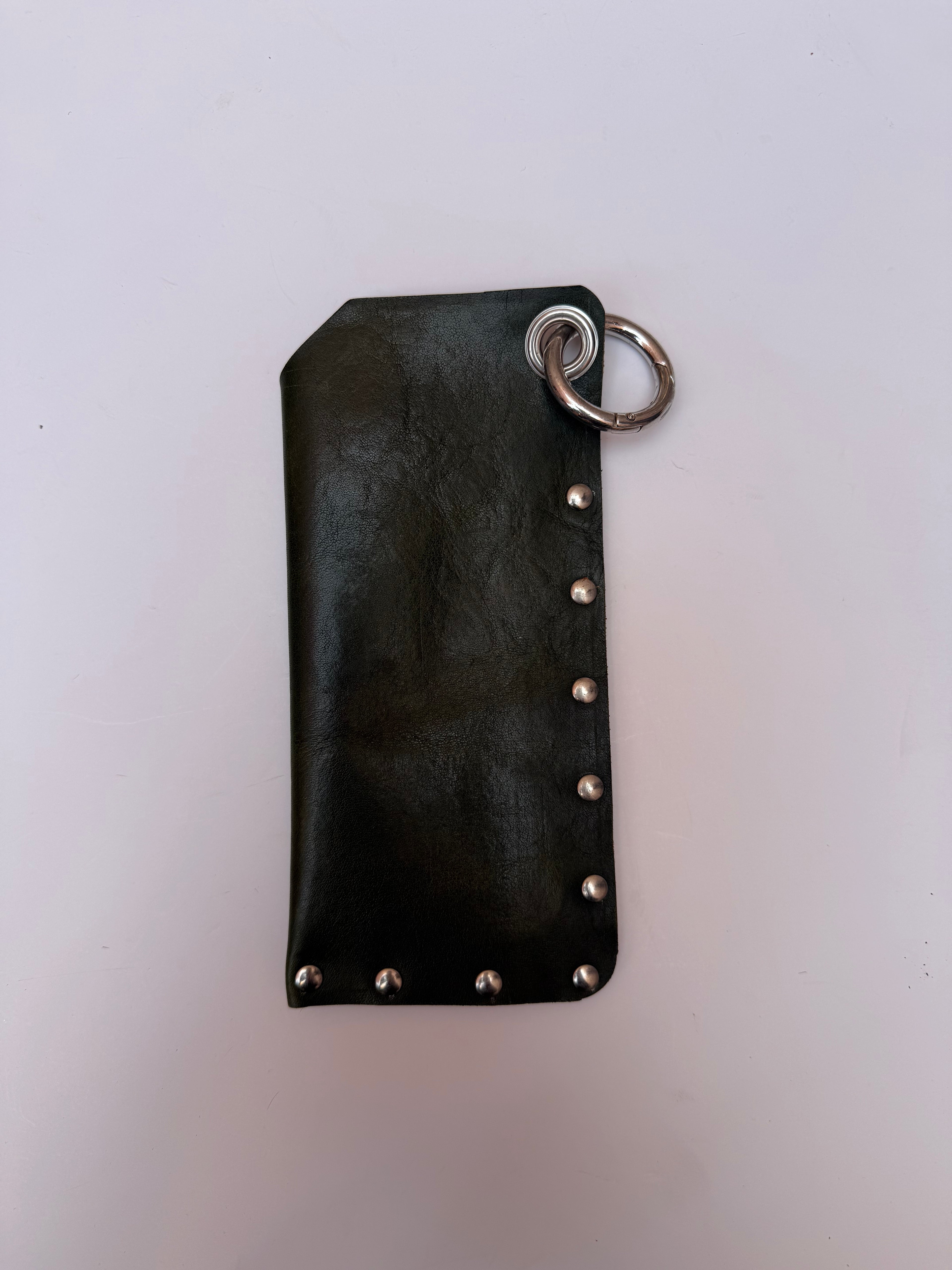 bolsa para óculos em pele
