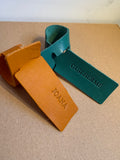 Name leather travel tag