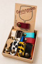 Colorful Leather Coaster Markers