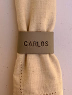 Anneau de Serviette Personnalisé en Cuir avec Gravure Manuelle