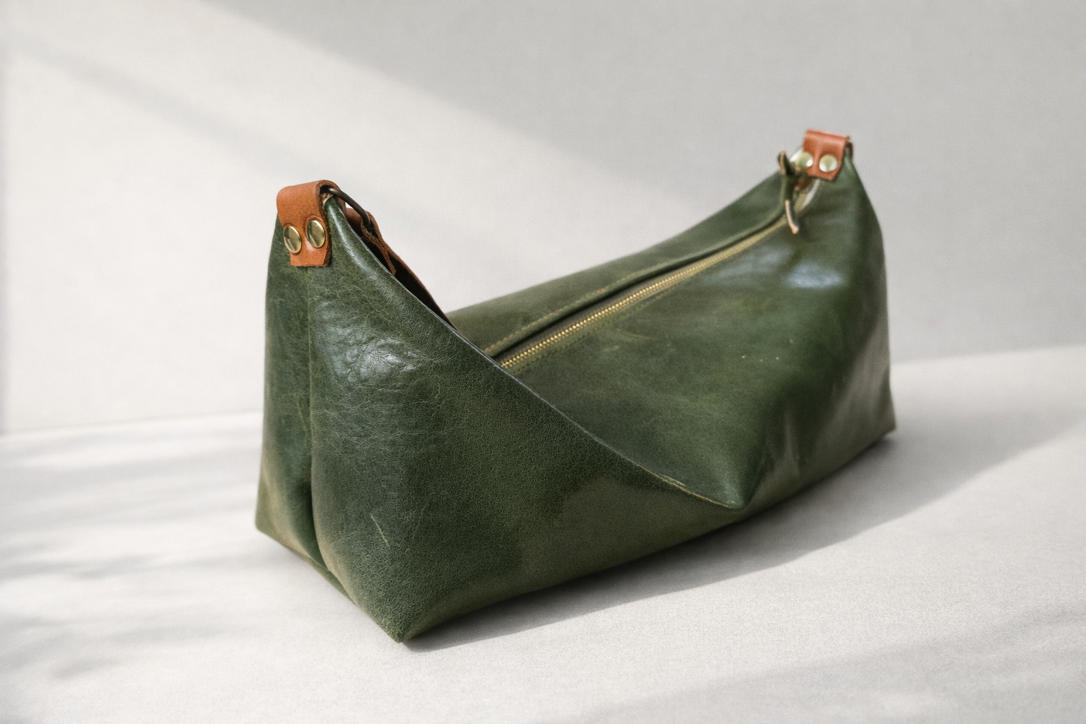 Olive Leather crossbody bag