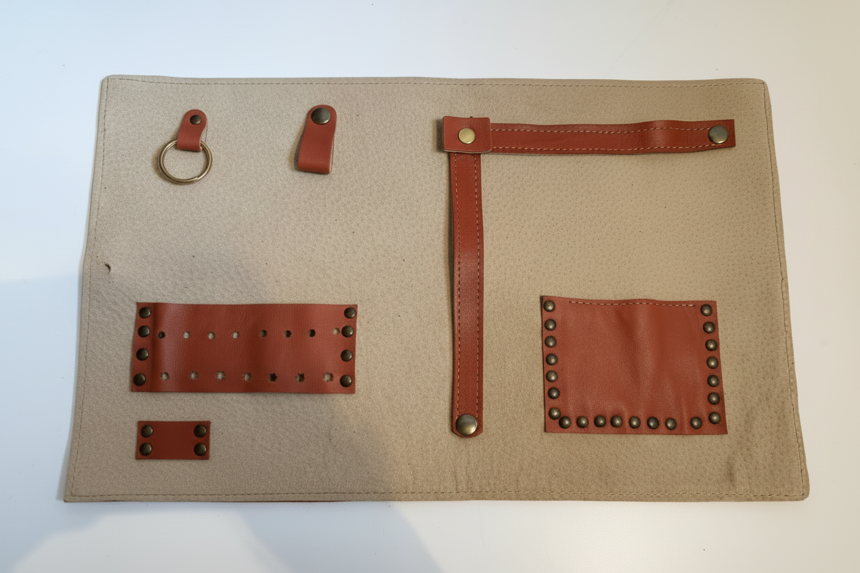 Estojo Guarda Joias em Cabedal ideal para viagens