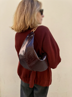 Embossed Leather Hobo Bag — Handcrafted in Lisbon