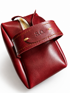 Green Leather Toiletry Bag with Customization | Handmade Toilet Bag