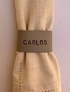 Anneau de Serviette Personnalisé en Cuir avec Gravure Manuelle