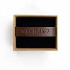 Engraved leather bracelet 