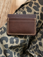 Brown leather Card sleeve 