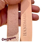 Alça de Couro Natural para Malas e Bolsas de Crochet - 2,5cm x 45cm - Couragem