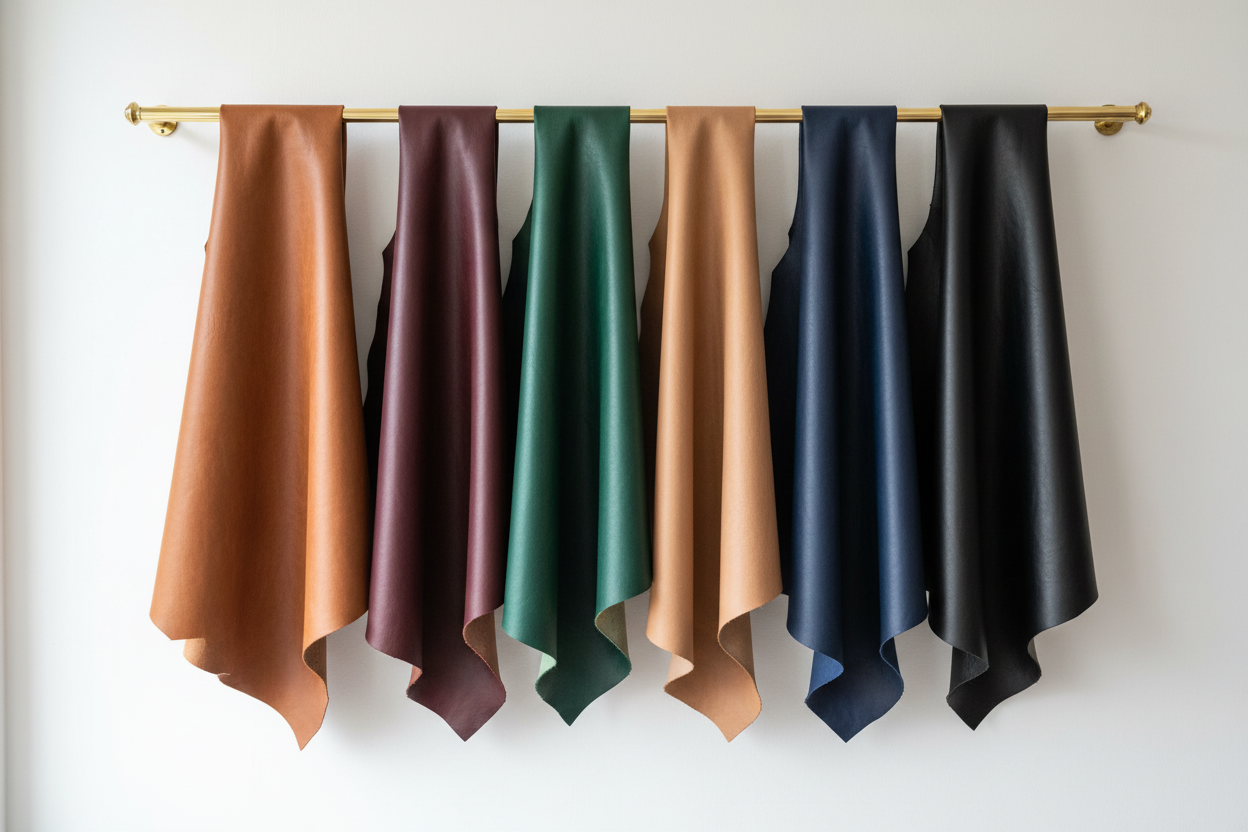 Banner luminoso Couragem com peles de couro artesanais