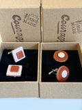 Botões de Punho em Couro - Couragem Leather Studio