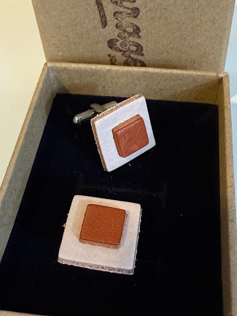 Botões de Punho em Couro - Couragem Leather Studio