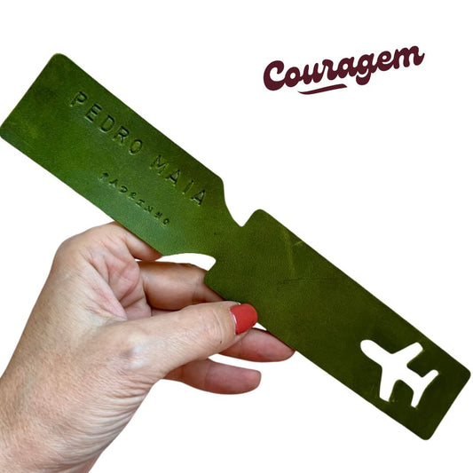 Etiquetas Bagagem em Couro - Couragem