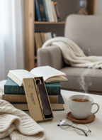 Marcador STORY collector em ambiente de leitura