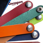 Marcadores de Copos em Couro - Couragem