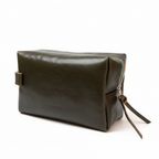 Necessaire de Couro Verde personalizável