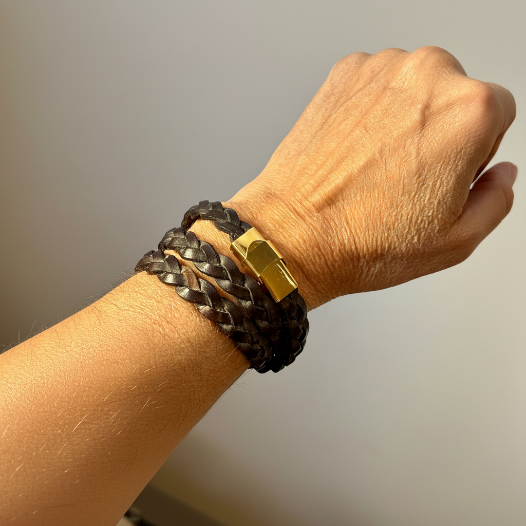 Pulseira 3 voltas - mão jovem