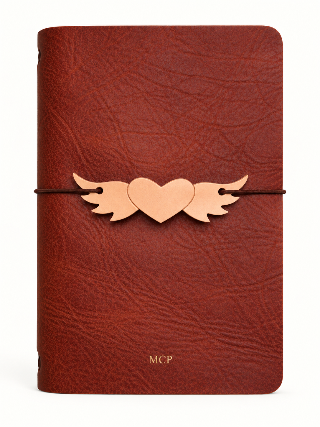 Caderno de couro A5 Trifold personalizado em couro natural de flor integral