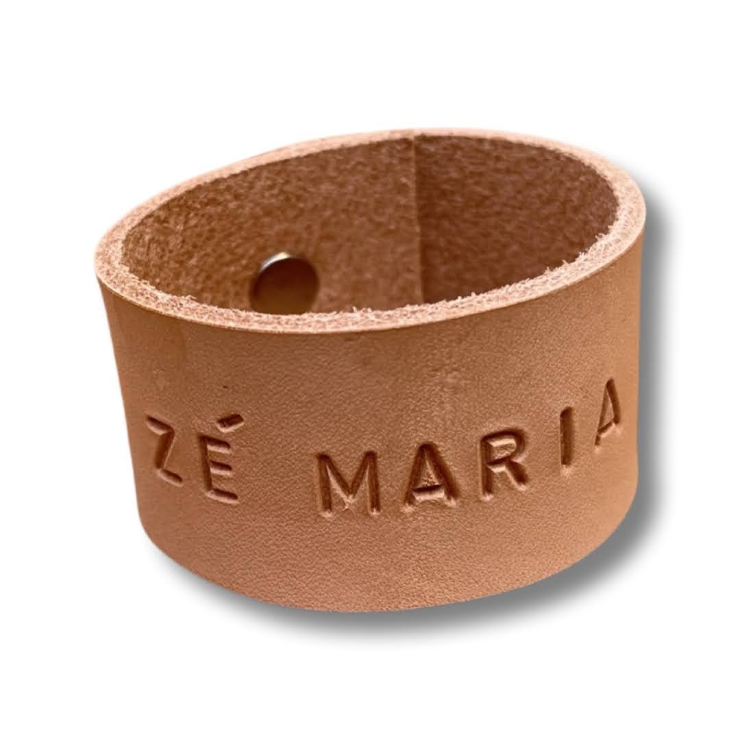 Argolas para Guardanapo em Couro Personalizadas - Gravação Manual - Couragem