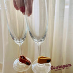 Marcadores de Copos em Couro - Couragem